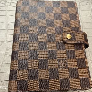 Louis Vuitton mm agenda in damier ebene